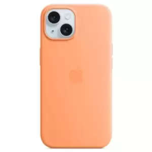 image of iPhone 15 Apple Silicone Case with MagSafe MT0W3ZM/A - Orange Sorbet