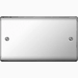 Image of BG Nexus Metal Polished Chrome 2 Gang Blanking Plate - NPC95