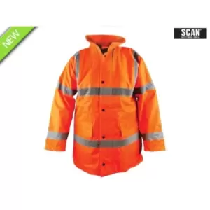 Image of Scan SCAHVMJMO Hi-Vis Motorway Jacket Orange M (41in)