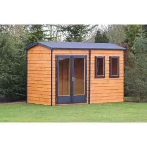 image of Shire 10 x 7ft Double Glazed Timber Apex Garden Office