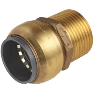 Image of SBA15BSA Straight Adaptor 15mm x 1/2'BSPT Brass - Sealey