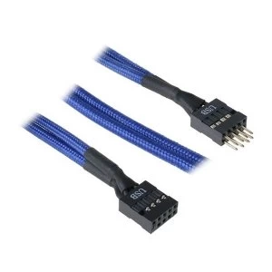 Image of BitFenix Alchemy Internal USB Extension 30cm - sleeved blue/black