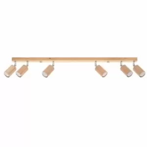 Image of Sollux Plafond Berg 6 Natural Wood