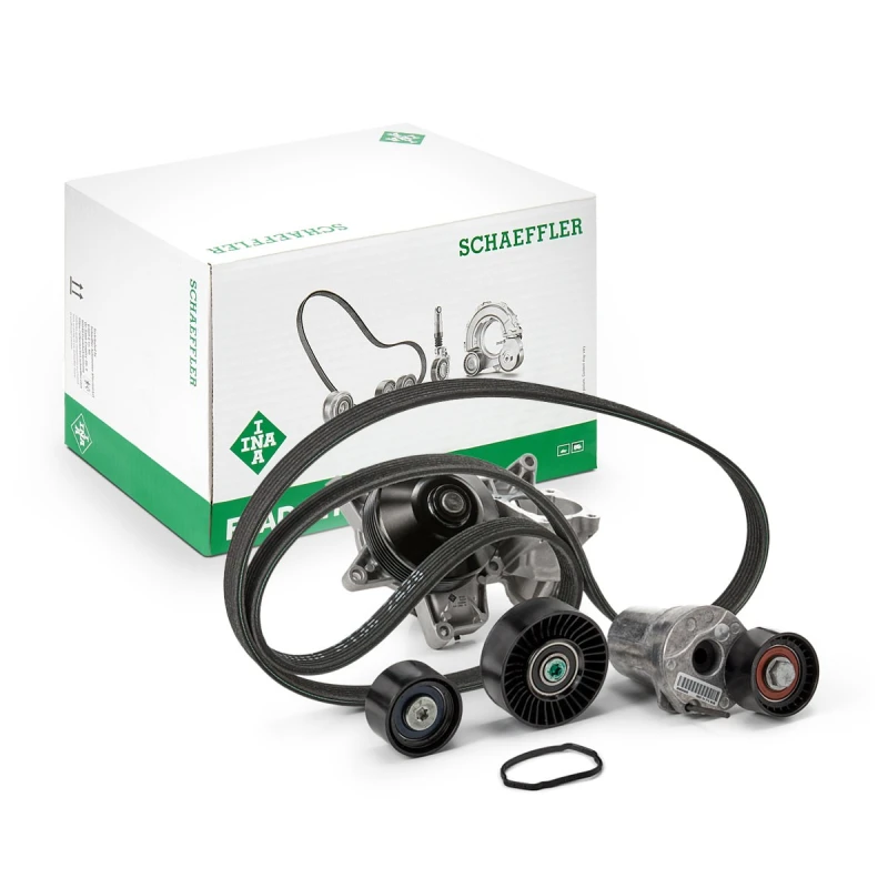 Image of Water Pump + V-Ribbed Belt Kit INA 529 0369 30