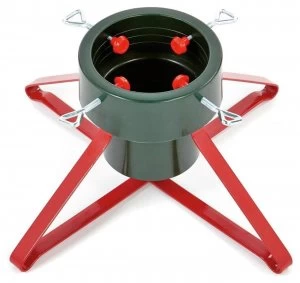 Image of Premier Decorations 46cm Green and Red Real Tree Stand