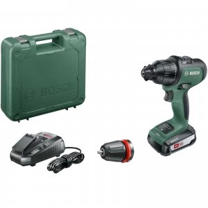 image of Bosch ADVANCEDIMPACT 18v Cordless Combi Drill + 1 Attachment 1 x 2.5ah Li-ion Charger Case