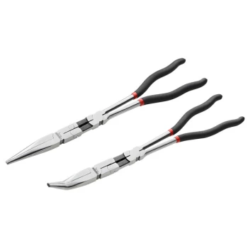 image of Facom 185.2L Double Jointed Extra Long Half-Round Nose Pliers - Se...