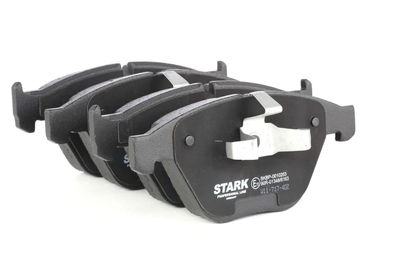 Image of STARK SKBP-0010253 Brake pad set Front Axle, excl. wear warning contact, with piston clip Brake Pad Set,disc brake (402)