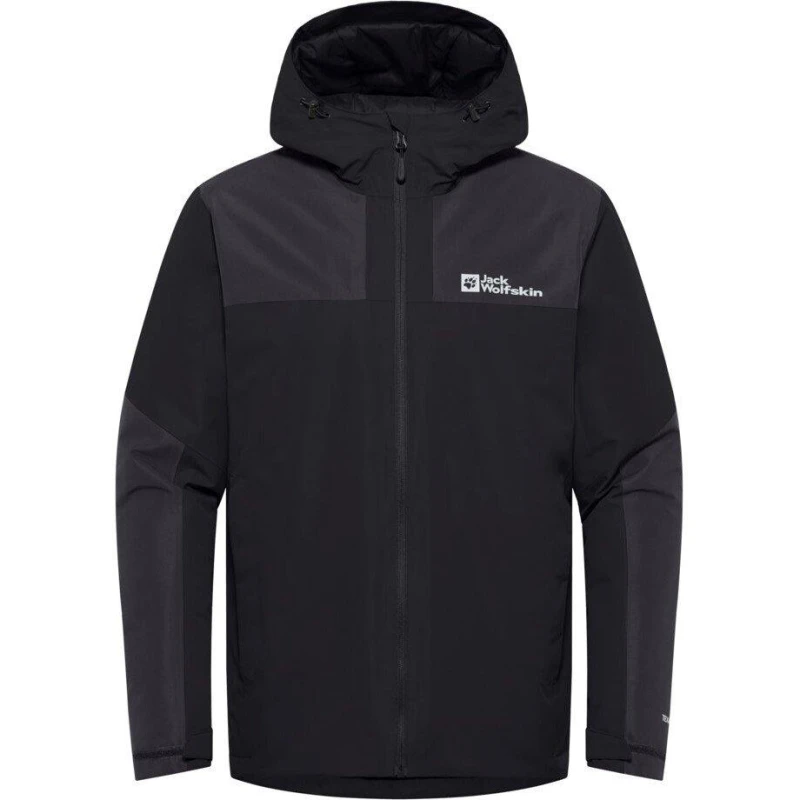 Image of Jack Wolfskin Mens Jasper Insulated Jacket - Black Size XL, Men Black W3CWV Male XL