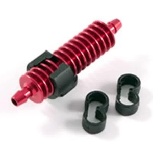 Image of Fastrax 1/8Th Exhaust Gas Cooler Red W/Mounts