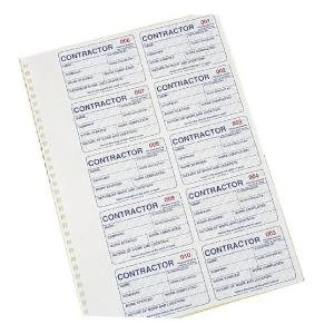Image of Identibadge Contractors Management System Duplicate Refill IBCONR