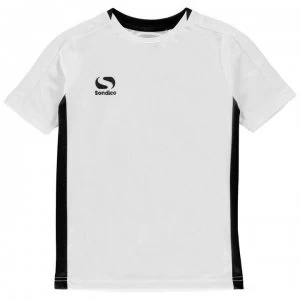 image of Sondico Fundamental Polo T Shirt Junior Boys - White/Black