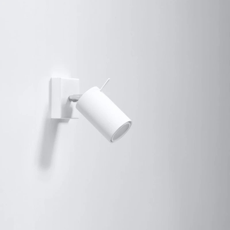Image of SOLLUX Premium Quality White Rotating Tube Wall Lamp - Modern Loft Design GU10 - Stylish & Versatile Lighting Solution