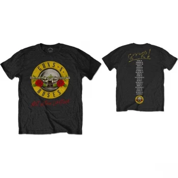 Image of Guns N' Roses - Not in this Lifetime Tour Unisex Large T-Shirt - Black