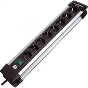 Image of Brennenstuhl 1391000018 Premium-Alu-Line 8 Gang Schuko Extension S...
