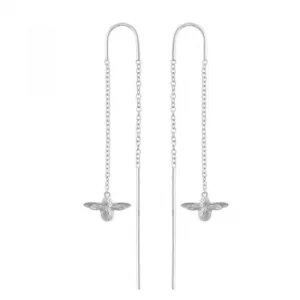 Image of Ladies Olivia Burton Sterling Silver 3D Bee Chain Earrings
