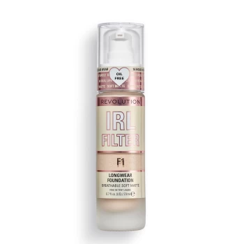 Image of Makeup Revolution IRL Filter Longwear Foundation 23ml (Various Shades) - F1