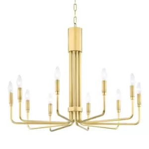 Image of Brigitte 10 Light Large Pendant Brass
