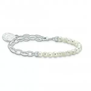 Image of Charmista White Cold Enamel Freshwater Pearl Bracelet A2128-158-14
