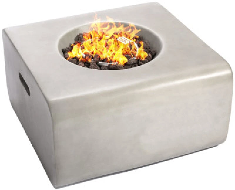 Image of CENTURION SUPPORTS Centurion Supports - Fireology adelphi Light Grey Lavish Garden & Patio Gas Fire Pit with Eco-Stone Finish - Fully Assembled Adelph