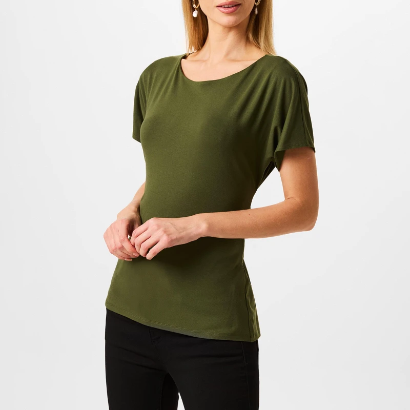 Image of Biba Biba Tie Front Top - Green Green 8