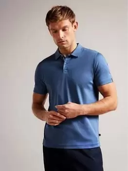Image of Ted Baker Zeiter Slim Fit Polo Shirt - Blue Size 4, Men