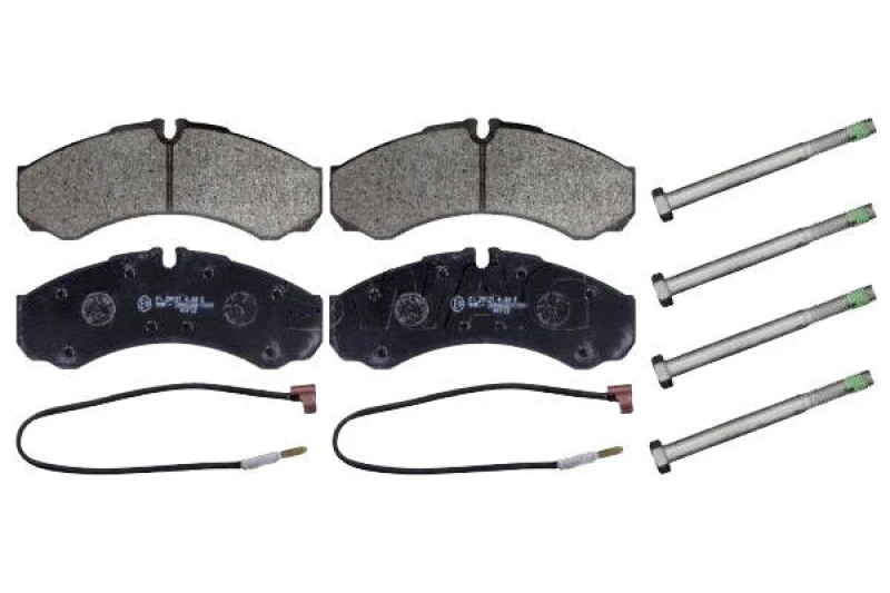 Image of SWAG 60 11 6193 Brake pad set Front Axle, incl. wear warning contact, with bolts/screws Brake Pad Set,disc brake (402)
