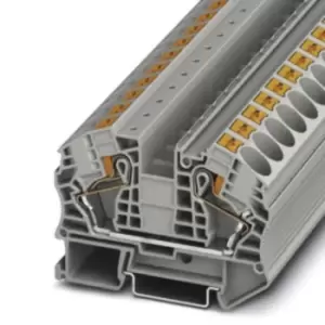 Image of Phoenix Contact Grey PT 16 N Feed Through Terminal Block, 20 4 AWG, 1 kV