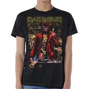 image of Iron Maiden - Stranger Sepia Unisex Large T-Shirt - Black