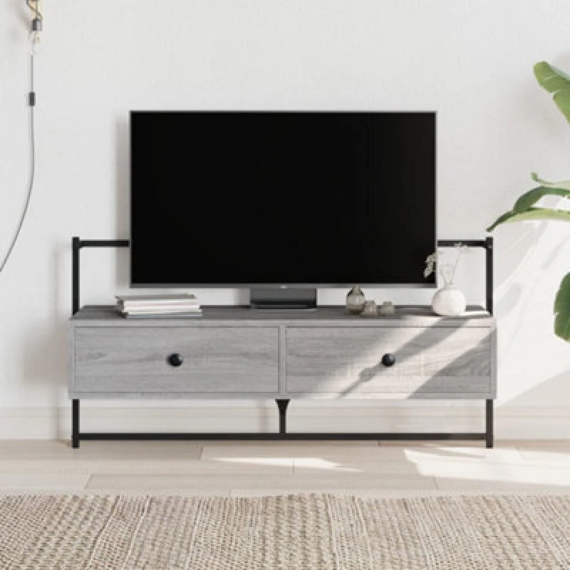 Image of Vidaxl TV Cabinet Wall-mounted Grey Sonoma 100.5X30X51cm Engineered Wood, Grey 833461