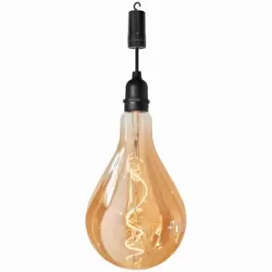 Image of Luxform Batt Operated Glass Filament Bulb, Raindrop 97150