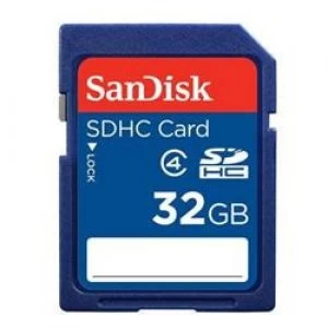 image of SanDisk Standard - Flash memory card - 32GB - Class 4 - SDHC