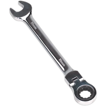 Image of Sealey Flexible Head Ratchet Combination Spanner Metric 18mm