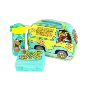 image of Scooby Doo The Mystery Machine Lunch Box Set (One Size) (Light Green/Teal/Orange)