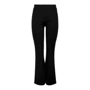 Image of JDY flared trouser with elasticated waist band - Black