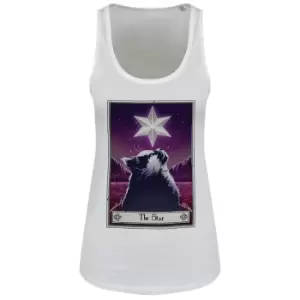 Image of Deadly Tarot Womens/Ladies The Star Felis Floaty Tank Top (XXL) (White)
