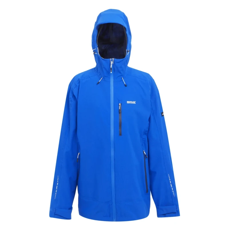 Image of Regatta Mens Okara Full Zip Waterproof Breathable Jacket XXL - Chest 46-48' (117-122cm) Oxford Blue/Navy RMW400-05J-XXL