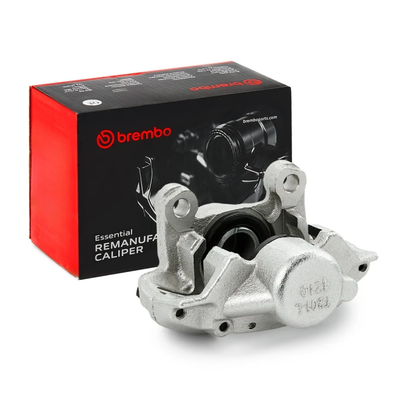 Image of BREMBO F 50 066 Brake caliper ESSENTIAL LINE Rear Axle Left Grey Cast Iron Brake Caliper (78)