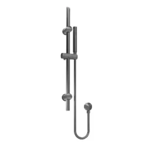 Image of Nuie Round Slider Rail Kit With Elbow - Brushed Gun Metal