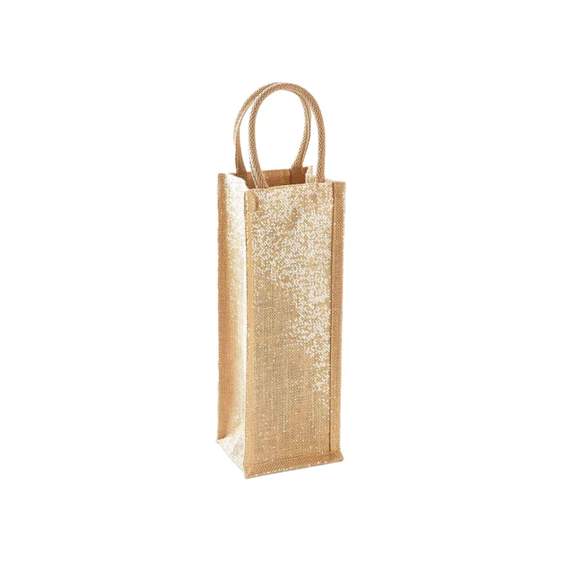 Image of Westford Mill Womens Shimmer Jute Bottle Bag in Natural Natural Female One Size