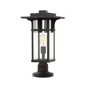 image of Outdoor IP44 1 Bulb Wall Ground Pedestal Light Oil Rubbed Bronze LED E27 100W