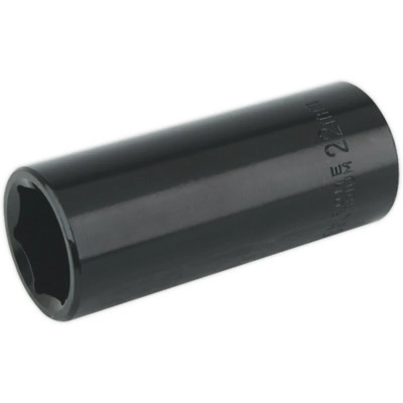 Image of Loops 22mm Forged Deep Impact Socket - 1/2 Inch Sq Drive Chrome Vanadium Wrench Socket Multi