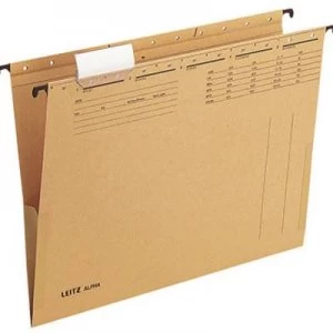 image of Leitz Suspension binder Alpha A4 Ecru brown 19160000