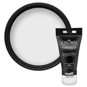 image of Crown Standard Matt Emulsion Chalky White - 0.04L