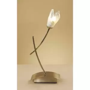 Image of Table Lamp Pietra 1 Bulb G9, antique brass