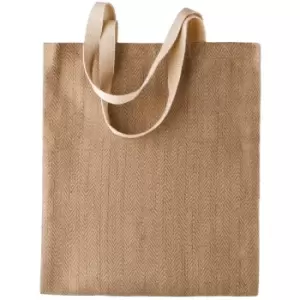 Image of Kimood - Womens/Ladies Patterned Jute Bag (Pack Of 2) (One Size) (Natural/Cappucino)