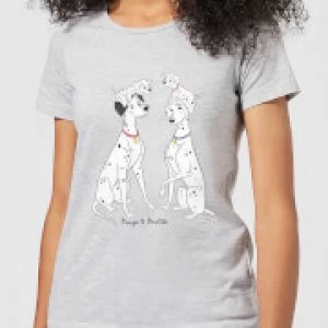 Image of Disney 101 Dalmations Pongo & Perdita Classic Womens T-Shirt - Grey - L