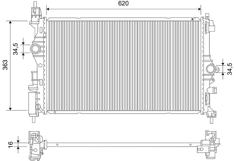 Image of VALEO Engine radiator VALEO 701821