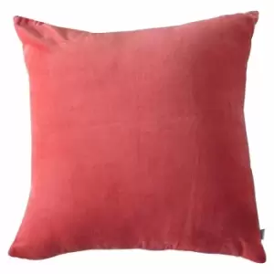 Crossland Grove Cotton Velvet Cushion Coral 500x500mm