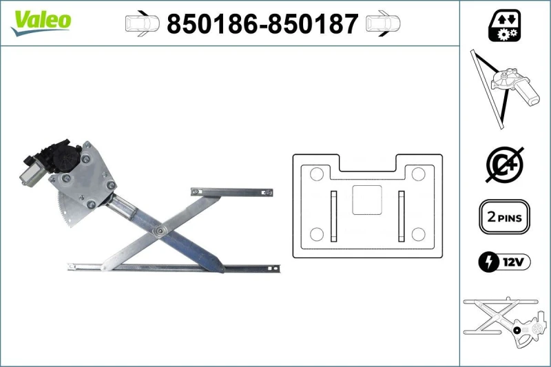 Image of Window regulator VALEO 850186
